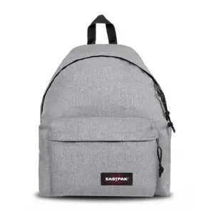 Mugursoma Eastpak Padded Pak’r — pelēka poliamīda, 30×18×40 cm, priekšējā kabata, rāvējslēdzējs