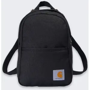 Mugursoma Carhartt Mini Classic — kompakta melna dienas soma ar nelielu ietilpību