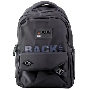 Backpack Lean 23L, urban school-style, 6 pockets, black