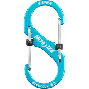 Карабин NITEIZE S-Biner Slidelock №3 — двойной слайд-замок, синий