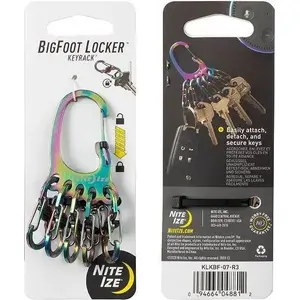Key Carabiner NITEIZE BigFoot Locker — compact key organizer, molded plastic body