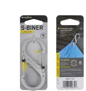 Carabiner Clip NITEIZE S-Biner SlideLock #4 — Double-Gated Stainless Steel Connector
