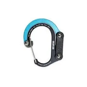 Карабин Aptel Heroclip Mini — компактный вращающийся крючок для ключей и снаряжения, чёрно-синий