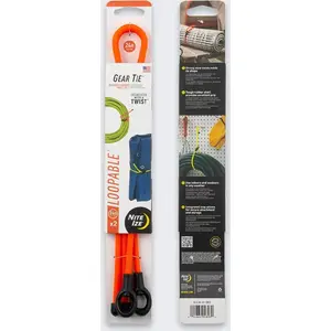 Kabelu saites NITEIZE Gear Tie Loopable 24 cm, 2 gab., oranžas
