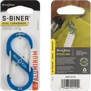 Carabiner NITEIZE S-Biner Aluminium #3 — double-gated aluminium connector, blue