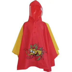 Children's Rain Poncho Fastrider Olifant Red size 104 — waterproof kids outerwear