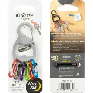Key carabiner with bottle opener NITEIZE SBiner KRB2-11-R6