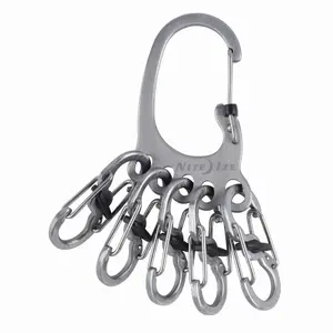Carabiner set NITE IZE BigFoot + 5x micro stainless steel karabiner KLKBF-11-R6
