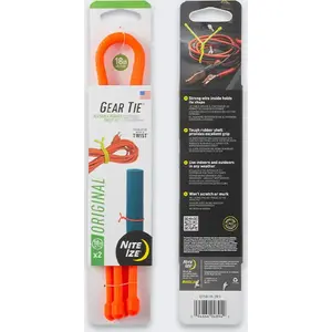 Atkārtoti lietojams Gear Tie Nite Ize Original 18 cm, 2 gab., oranžs