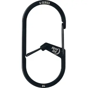 Carabiner NITEIZE G-Series Dual Chamber #4 — NITEIZE compact metal clip with dual-chamber gate