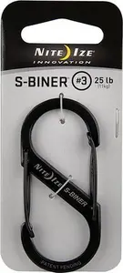 Карабин S-Biner размер №3 от NITEIZE — двухстворчатый металлический соединитель