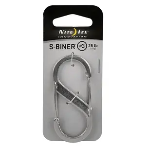 Carabiner Clip NITEIZE S-Biner #3 — stainless steel double-gated connector