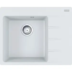 Franke Centro CNG 611-62 TL Fragranit+ kitchen sink — white, undermount/inset 1-bowl