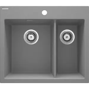 Granite Kitchen Sink Deante Eridan ZQE S503 — undermount/topmount, single bowl, durable composite