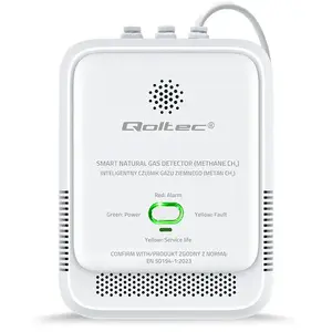 Gas leak sensor QOLTEC NG 85dB LE – natural gas (CH4) detector, audible alarm 85 dB