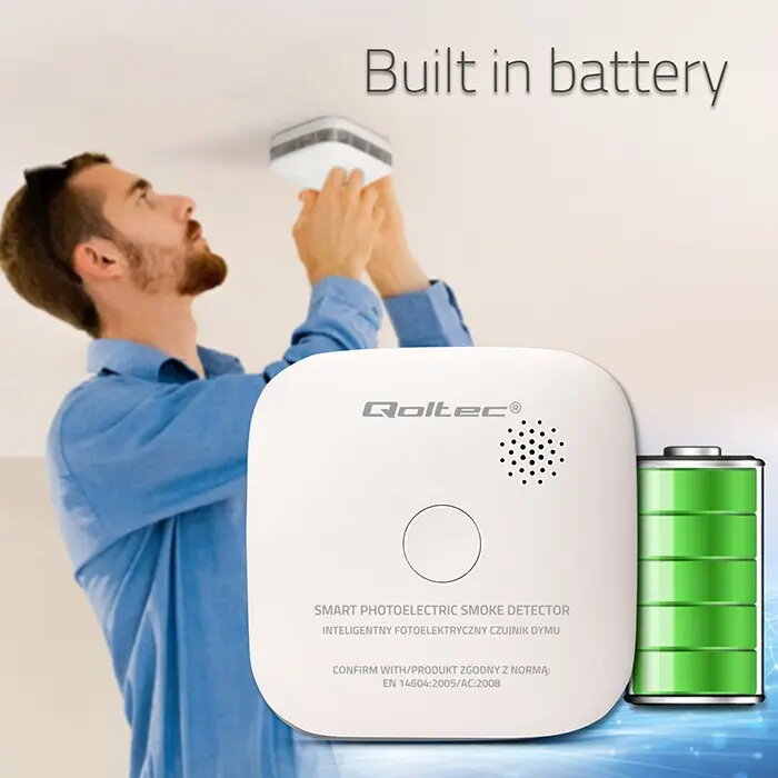 QOLTEC беспроводной дымовой извещатель 52653 — 85 дБ Photo 3