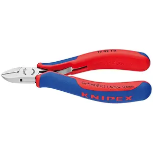 Diagonal pliers Knipex 77 02 115 — steel, plastic handles, 115 mm