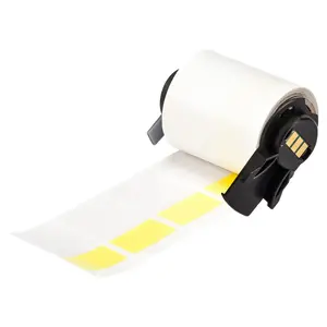 Self-adhesive die-cut printer labels Brady M6-31-427-YL — 2.54×3.81 cm, transparent yellow, 250/roll