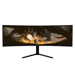 49" Curved LED Monitor Arozzi Nova — 5120 x 1440 Dual QHD, VA panel, 4 ms, USB hub, VESA