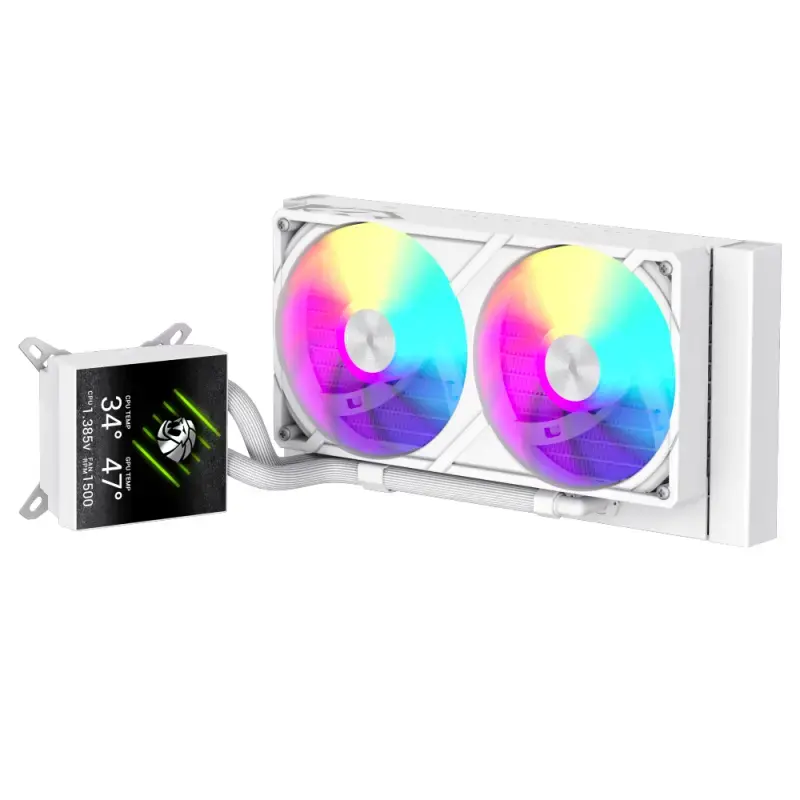 GameMax GLACIER 240 LCD WH CPU Liquid Cooler Photo 4