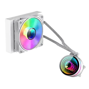 CPU liquid cooler GameMax ICEBURG 120 White — 120 mm AIO, closed-loop cooler, model ICEBURG 120 WT