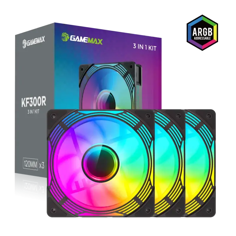 Korpusa ventilators GameMax KF300R BK Photo 6