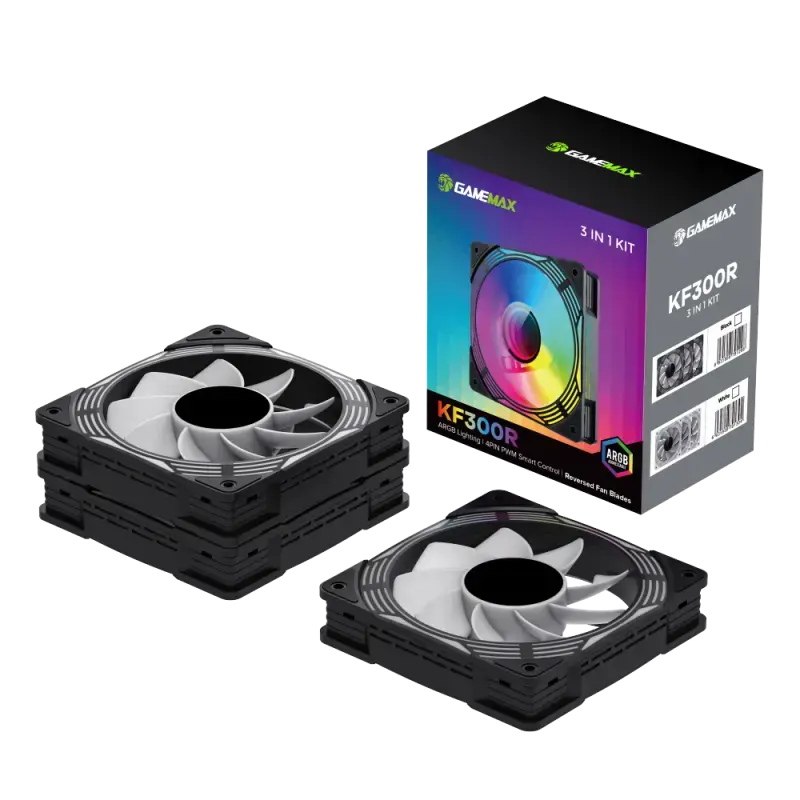 Korpusa ventilators GameMax KF300R BK Photo 7