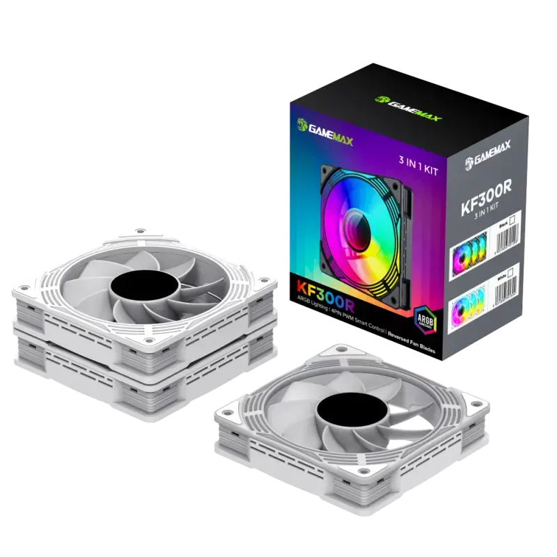 Вентилятор корпуса GameMax KF300R WH Photo 6