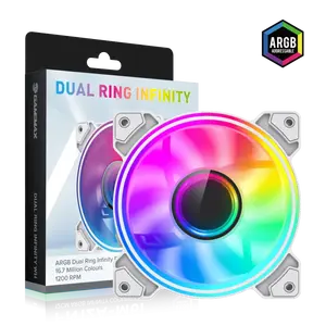 Вентилятор для корпуса GameMax DUAL RING INFINITY White — 120×32 мм, масса 0,15 кг