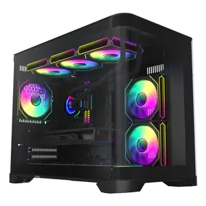 Computer case GameMax HYPE-M BK Micro Tower — Micro ATX/Mini-ITX, tempered glass, 2x120mm side + 1x120mm rear fans, 2x3.5" + 3x2.5", black