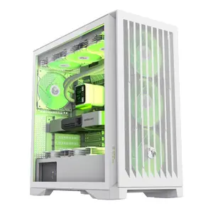 PC Full Tower Case GameMax Leader 2 WH — White, tempered glass, supports ATX/EATX/ITX, 3x140mm front + 1x140mm rear fans