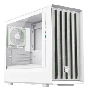 Datora korpuss GameMax CLAW 360 WH Micro Tower — balts, Micro-ATX/ITX, 3x120 mm priekšā, 1x120 mm aizmugurē, 2x3.5" + 1x2.5"
