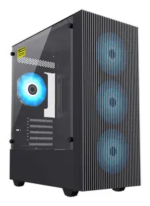 Mini Tower PC Case GameMax Edge — black, Mini-ITX/Micro-ATX, bottom PSU, 3x3.5" + 5x2.5" bays, 120/140mm front, 120mm rear