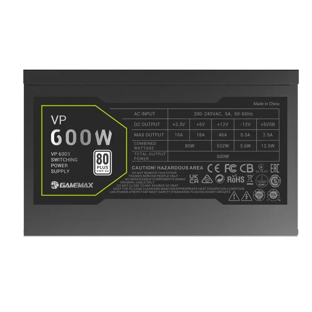 GameMax VP 600S блок питания 600 Вт Photo 7