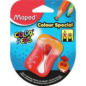 Точилка для карандашей ручная Maped Color'peps — стальной нож, разноцветная, 59.6×41.5×32.2 мм