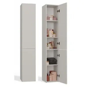 Высокий шкаф для ванной top e shop Nel II Kaszmir — вертикальный напольный шкаф для хранения