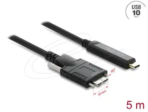 DELOCK USB kabelis USB C uz Micro‑USB B 5 m USB 2.0 melns
