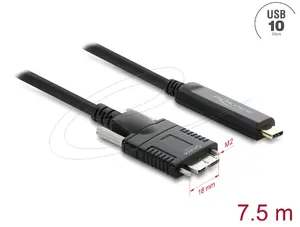 USB kabelis DELOCK 83629 — USB-C uz Micro-USB B, USB 2.0, 7,5 m, melns