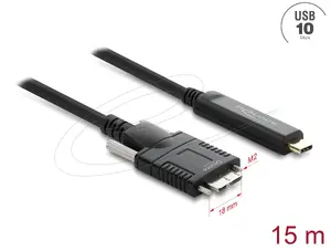 USB kabelis DELOCK 83681 — USB C uz Micro‑USB B, USB 2.0, 15 m, melns