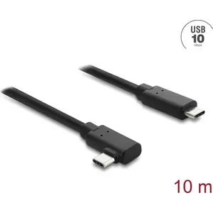 DELOCK active optical USB Type-C cable 10 Gbps, angled plug-to-plug, 10 m (model 87242)