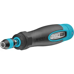 Torque screwdriver Hazet 6004CT-12, 0.2–1.2 Nm, 1/4" bit holder, round handle, black/blue