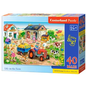 Пазл Castorland Life on the Farm 40 MAXI деталей — 590×400 мм, 4+