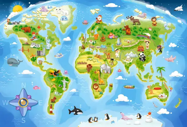 Castorland Jigsaw Puzzle World Map 40 pcs Photo 2