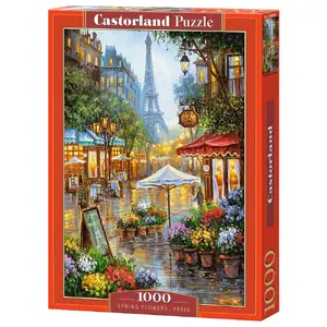 Jigsaw puzzle Castorland Spring Flowers Paris — 1000 pieces, finished size 250×350 mm