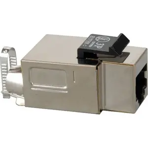 Вставка Keystone RJ45 STP Cat5e, SOLARIX SXKJ5ESTPBKSA, черная, самонарезающая