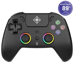 Deltaco Gaming GAM-189 Wireless Gaming Controller Black Bluetooth and USB Joystick with Engine Control Lever and Macro Buttons for PlayStation 5
