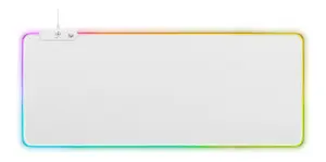 Gaming mouse pad Deltaco Gaming GAM-079-W — 900×360 mm, white, rubber, multicolour USB backlight