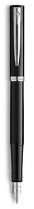 Fountain pen Waterman 2225496 — Black lacquer with silver trims, stainless steel housing, 1 pc