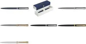 Ballpoint pen WATERMAN IMPRESSION Stainless Steel CT M Blue in gift box
