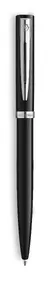 Шариковая ручка Waterman 2225498 Stick, средний наконечник, чёрный/серебристый, 1 шт.